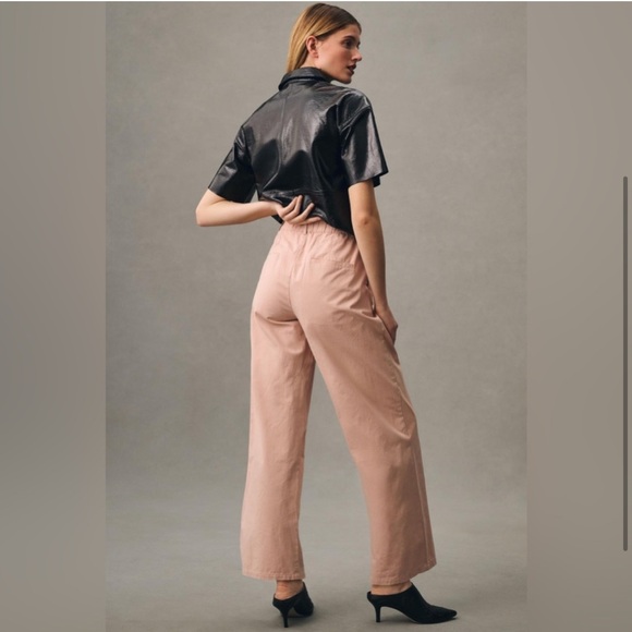 NWT Sophie Rue Women's Pink Wide-Leg Chino Pants - Picture 2 of 9